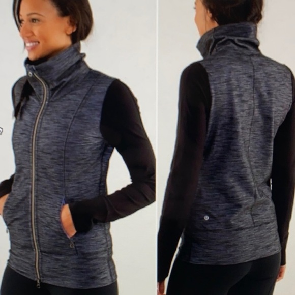 Lululemon Daily Yoga Jacket Reversible Slub Denim Purple Haze - Picture 6 of 7